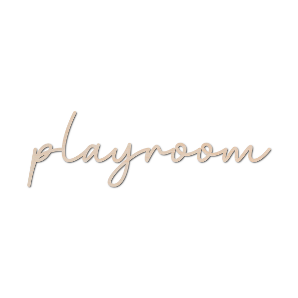 Tr� inskription - Playroom