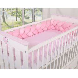 Flettet sengerand - Lyserd - Minky