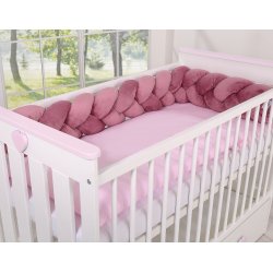 Flettet sengerand - Bordeaux - Minky