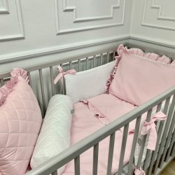 Sengetj med flser - Rosa