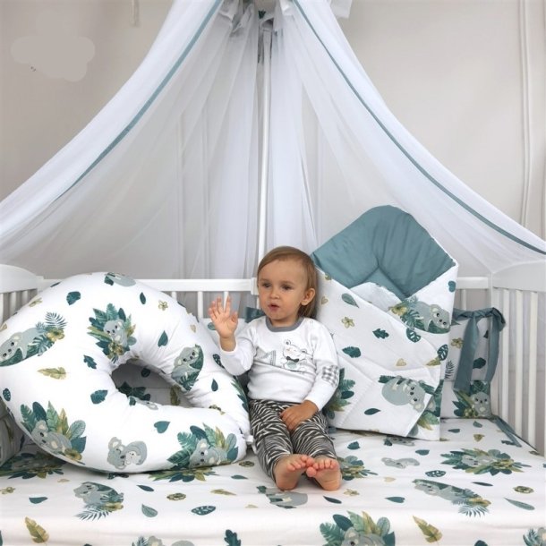 Bomuldslagne med elastik - Tropisk lys