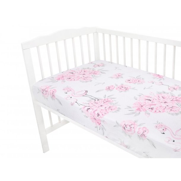 Bomuldslagen med elastik - P�oner rose