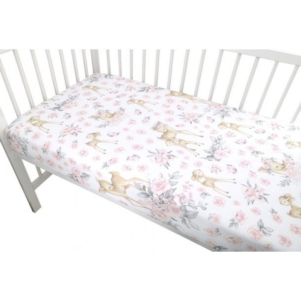 Bomuldslagen med elastik - Sweet Deer rose