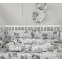 Bomuldslagen med elastik - Beige Safari