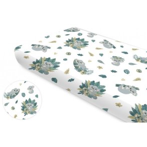 Bomuldslagne med elastik - Tropisk lys