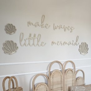 Tr� inskription - Make waves little mermaid