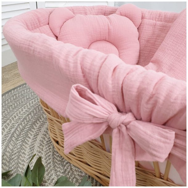 Moseskurv - Gr� - Lyser�dt stof