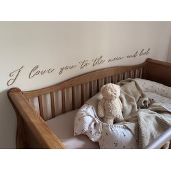 Tr� inskription - I love you to the moon and back