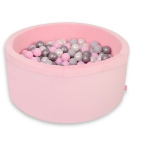 Rundt boldbassin - lyserd - inkl 200 bolde