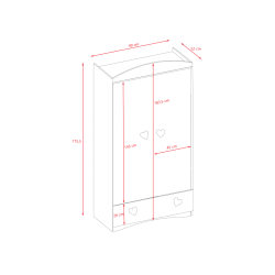 Kldeskab - Julia - Hvid