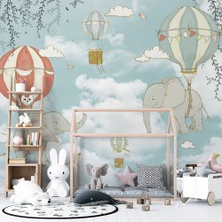Tapet - Flyvende elefanter