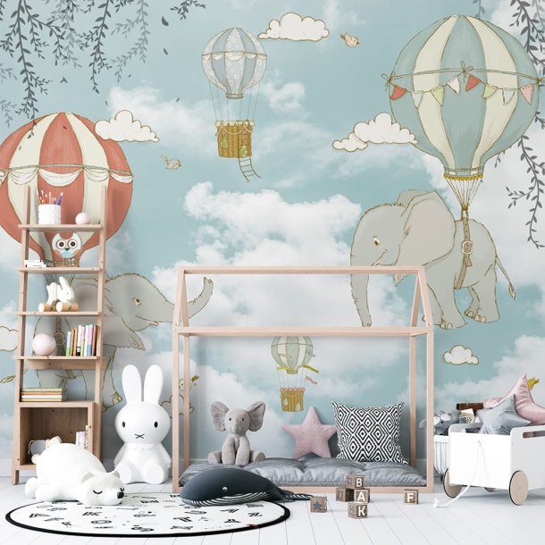 Tapet - Flyvende elefanter