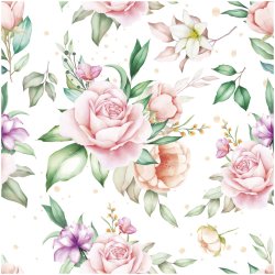 Tapet - Pastel blomster