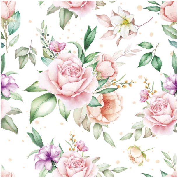 Tapet - Pastel blomster
