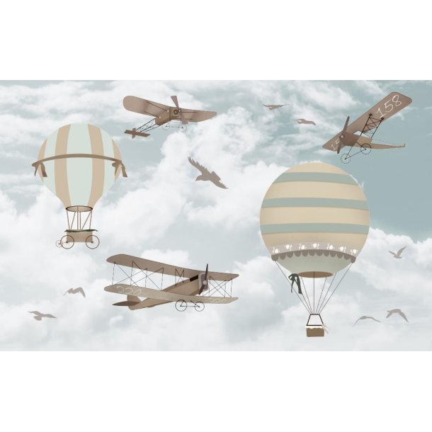 Tapet - Retrofly &amp; balloner