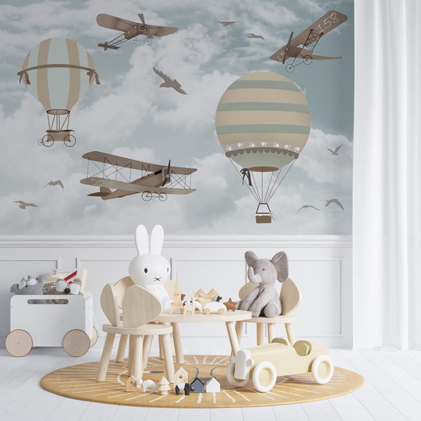 Tapet - Retrofly &amp; balloner