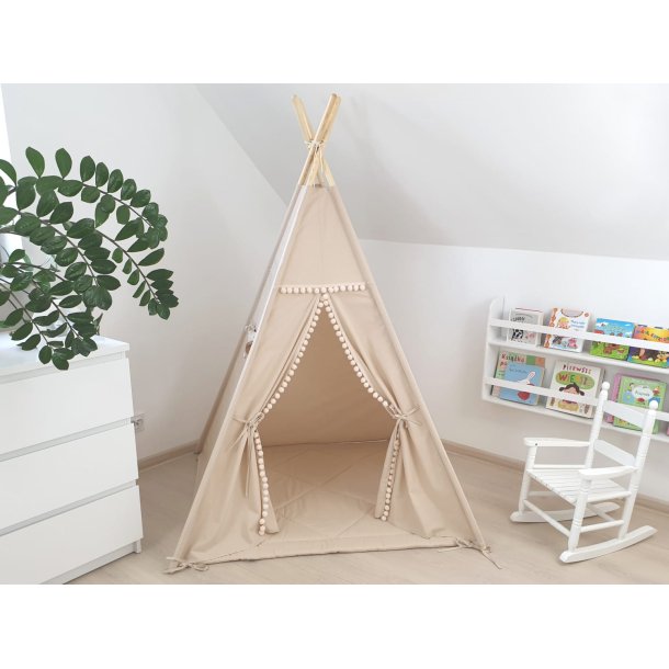 Tipi pompom - Beige