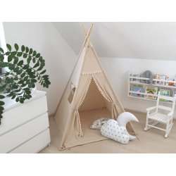 Tipi pompom - Beige