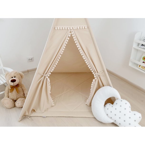 Tipi pompom - Beige