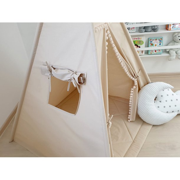Tipi pompom - Beige