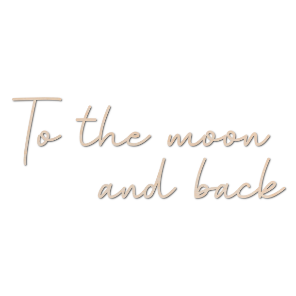 Tr� inskription - To the moon and back