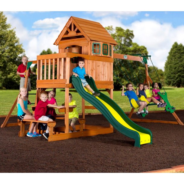 Legetrn- Pinochio med gynger, armgang, rutsjebane og meget mere