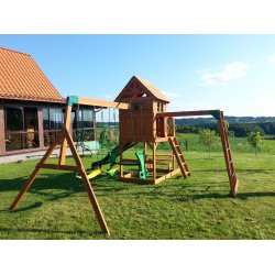 Legetrn- Pinochio med gynger, armgang, rutsjebane og meget mere