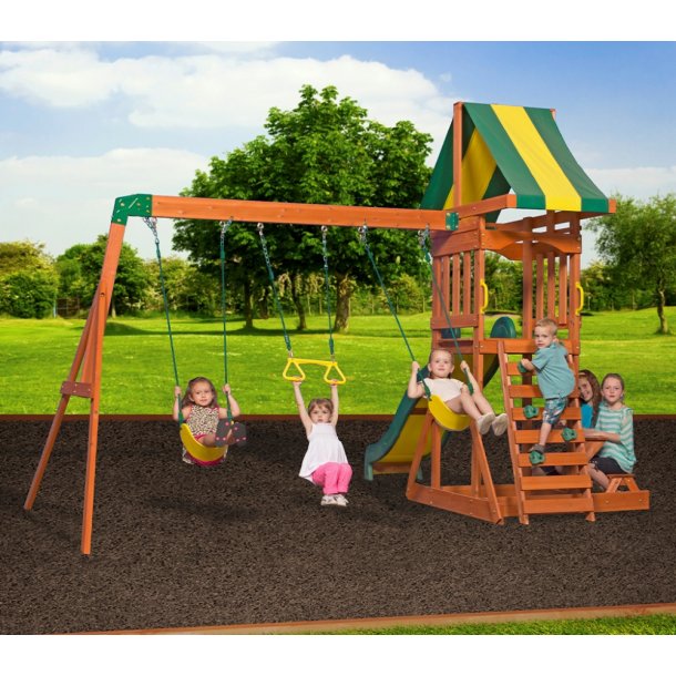 Leget�rn - TeddyBear med gynger, rutsjebane, klatrev�g og meget mere